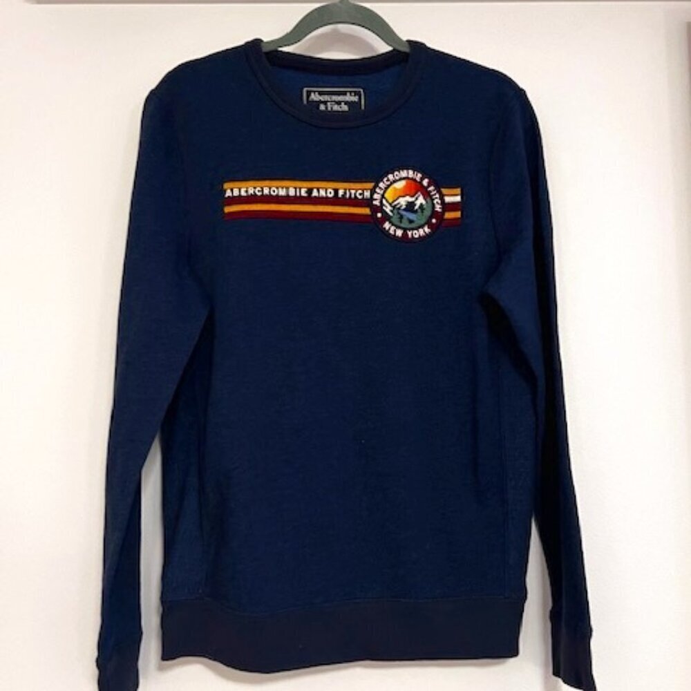 Abercrombie & Fitch Crewneck Sweatshirt Fleece Pullover size small Y2K